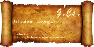 Glauber Csongor névjegykártya