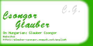 csongor glauber business card